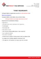 Turkey Visa Requirments